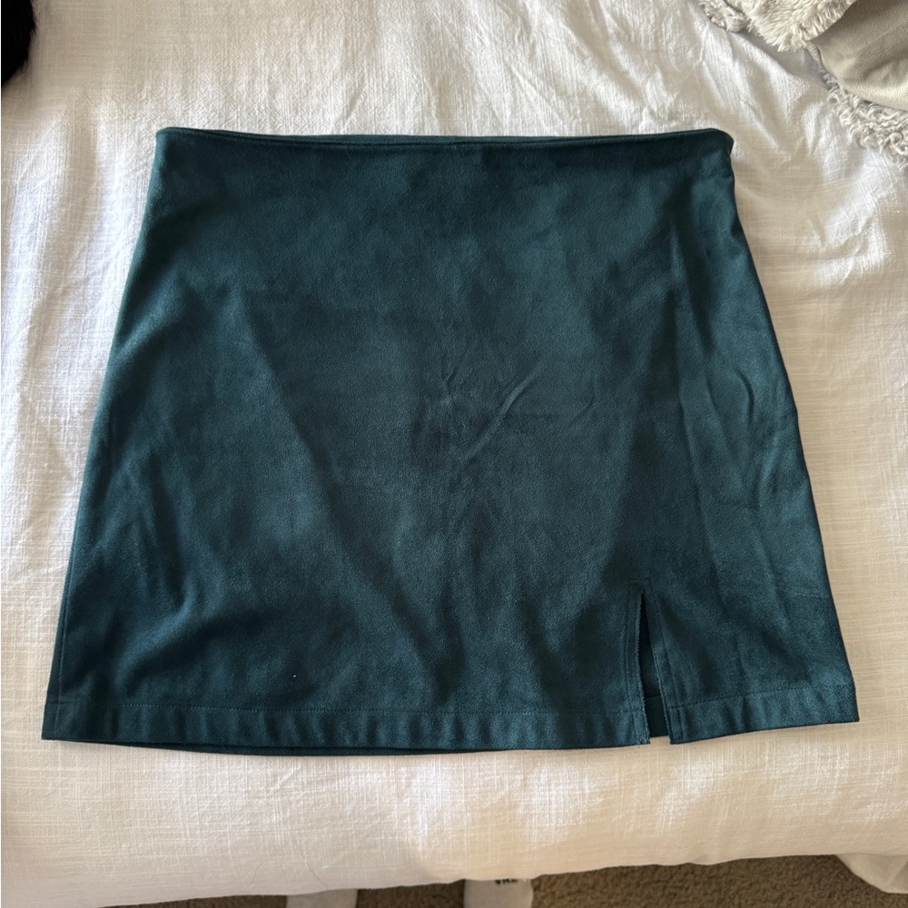 Stylish Velvet Teal Skirt
